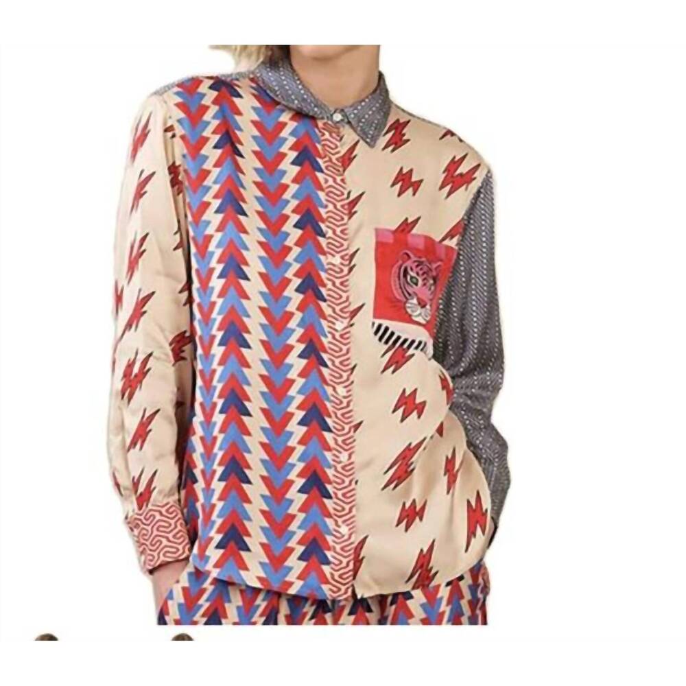 NEW ME369 scarlett shirt in folk pop